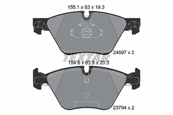 Plăcuțe frână față TEXTAR – BMW Seria 5 F10